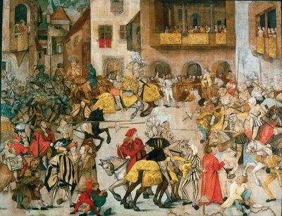 Lovagi torna, kb. 1509-1510 alkotó: Hans Schäufelin
