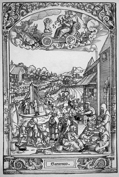 Szaturnusz (fametszet) alkotó: Hans Sebald (School of) Beham