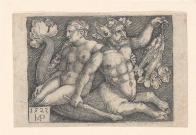 Egy Triton és egy nimfa alkotó: Hans Sebald Beham