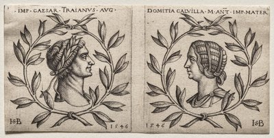 Traianus császár és Domitia Calvilla mellszobra alkotó: Hans Sebald Beham