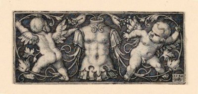 Frieze Cuirassszal a központban, két geniivel alkotó: Hans Sebald Beham