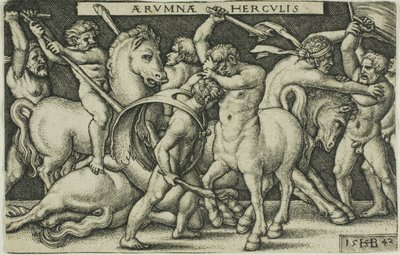 Herkules és a Kentaurok a Herkules munkásságából alkotó: Hans Sebald Beham