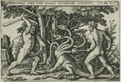Herkules és a hidra, a Herkules munkáiból alkotó: Hans Sebald Beham