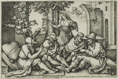 Job beszélget a barátaival alkotó: Hans Sebald Beham
