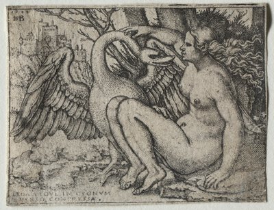 Léda és a hattyú, 1548. alkotó: Hans Sebald Beham