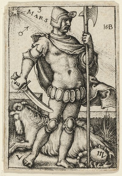 Mars, harmadik lemez A hét bolygó a zodiákusokkal című könyvből alkotó: Hans Sebald Beham