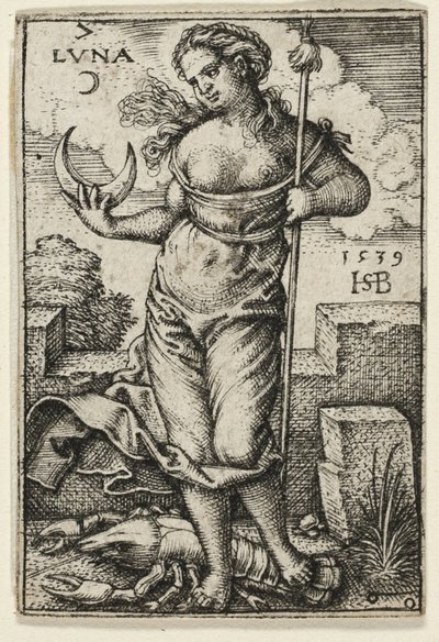 Hold, hetedik lemez a Hét bolygóról a zodiákusokkal alkotó: Hans Sebald Beham