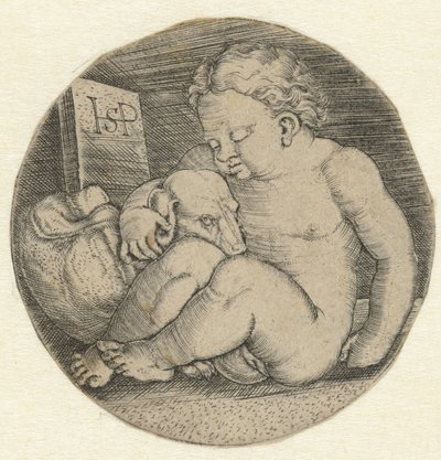 Meztelen lány kutyával alkotó: Hans Sebald Beham