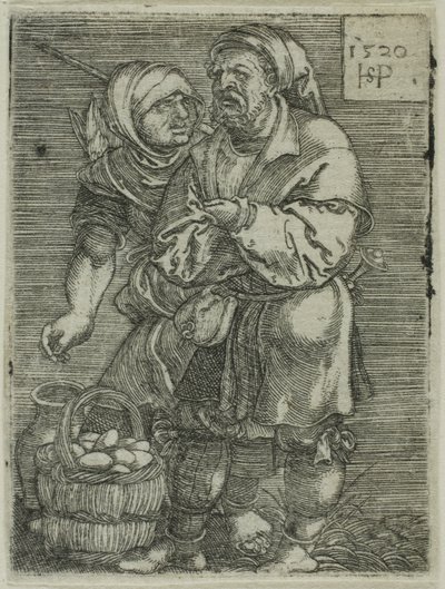 Parasztpár tojást árul alkotó: Hans Sebald Beham