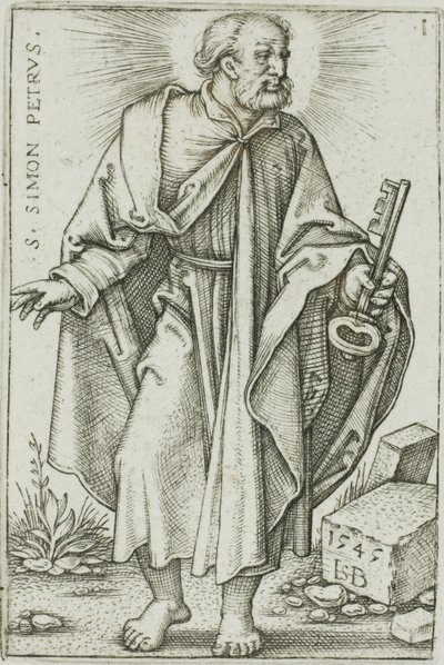 Szent Péter, 1. tábla a Tizenkét apostolból alkotó: Hans Sebald Beham