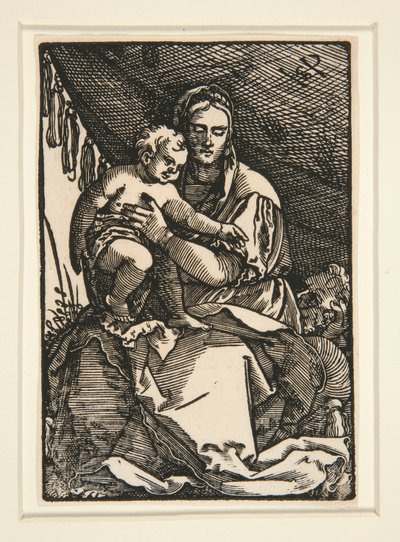 A Szent Család a lombkorona alatt alkotó: Hans Sebald Beham