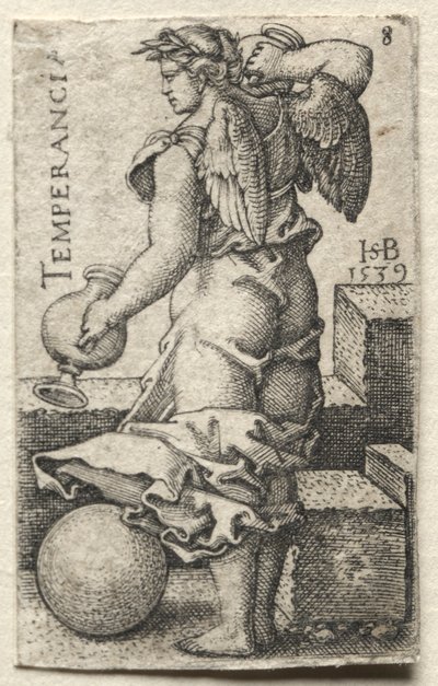 Isten ismerete és a hét kardinális erény: Mértékletesség - Temperancia. alkotó: Hans Sebald Beham