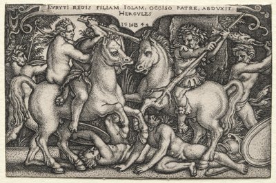 Herkules elrabolja Iole-t alkotó: Hans Sebald Beham
