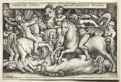Herkules munkássága: Herkules meghódítja Tróját alkotó: Hans Sebald Beham