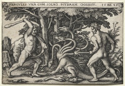 Herkules munkássága: Herkules megöli a lerneai hidrát alkotó: Hans Sebald Beham