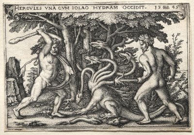 Herkules munkássága: Herkules megöli a lerneai hidrát alkotó: Hans Sebald Beham