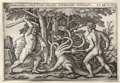 Herkules munkássága: Herkules megöli a lerneai hidrát alkotó: Hans Sebald Beham