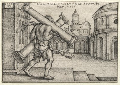Herkules munkássága: Herkules és a Gades oszlopai alkotó: Hans Sebald Beham