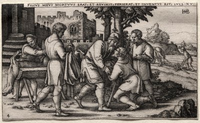 A tékozló fiú: A tékozló fiú visszatérése alkotó: Hans Sebald Beham