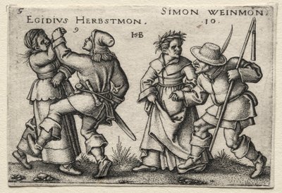 A falusi esküvő: Egidius Herbstmon / Simon Weimon alkotó: Hans Sebald Beham