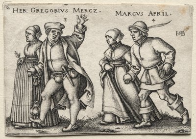A falusi esküvő: Gregorius Mercz / Marcus April alkotó: Hans Sebald Beham