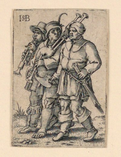 Az esküvői menet: három zenész alkotó: Hans Sebald Beham
