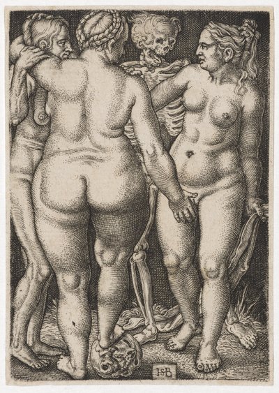 Három nő és halott, c. 1546-50 alkotó: Hans Sebald Beham