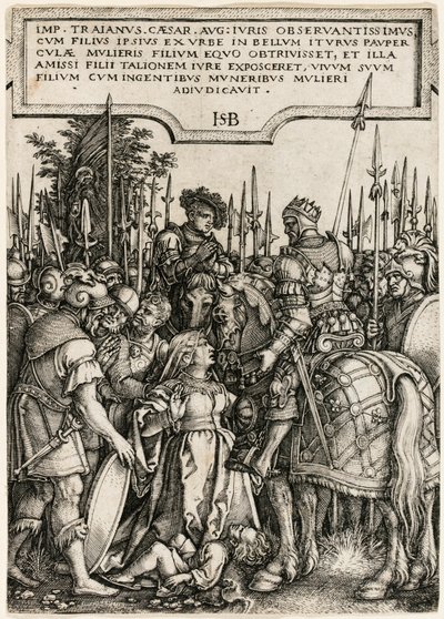 Traianus igazságszolgáltatása alkotó: Hans Sebald Beham