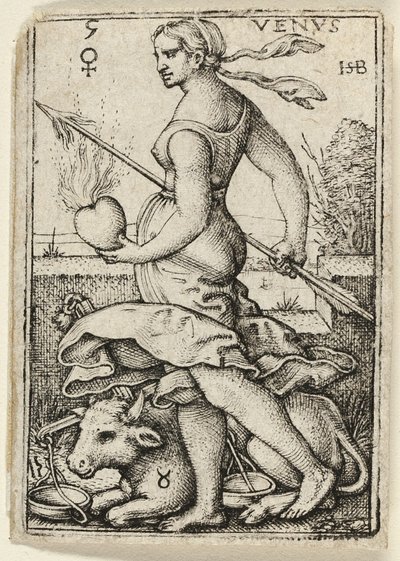 Vénusz, ötödik lemez A hét bolygó a zodiákusokkal című könyvből alkotó: Hans Sebald Beham