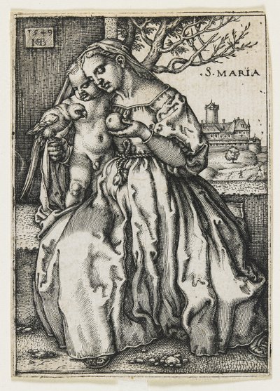 Szűz és gyermek papagájjal, 1549 alkotó: Hans Sebald Beham