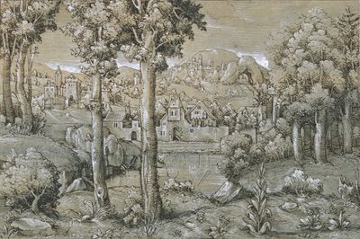 Képzelt táj, 1543. alkotó: Hans Sebald Lautensack