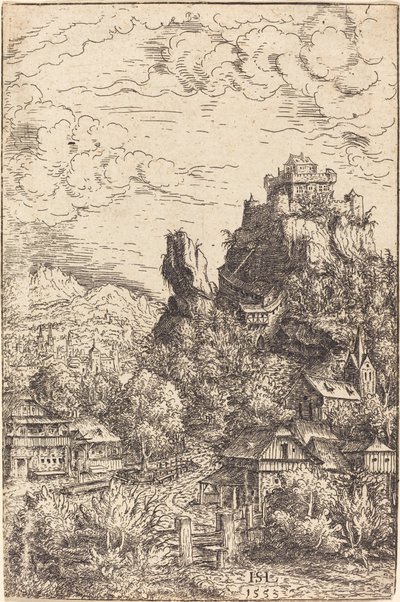 Táj kastélyral, 1553. alkotó: Hans Sebald Lautensack