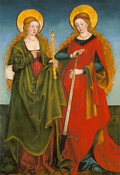 Szent Genovéva és Lucia - Inzigkofeni oltár alkotó: Hans und Jakob Strüb
