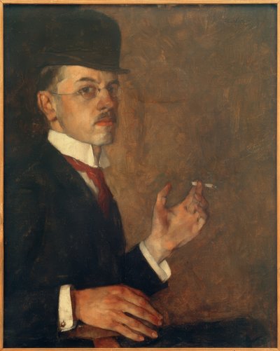 Önarckép cigarettával alkotó: Hans Sutter