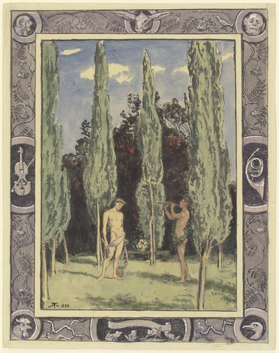 Apollón és Marsziasz alkotó: Hans Thoma