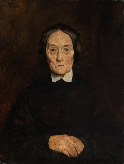 Scholderer asszony portréja alkotó: Hans Thoma