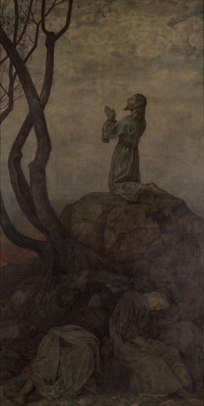 Krisztus az Olajfák hegyén alkotó: Hans Thoma