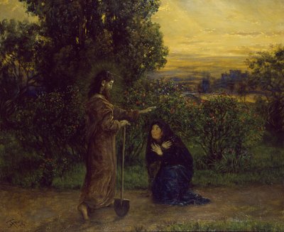 Krisztus megjelenik Mária Magdolnának alkotó: Hans Thoma