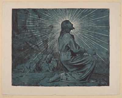 Krisztus imádkozik az Olajfák hegyén alkotó: Hans Thoma
