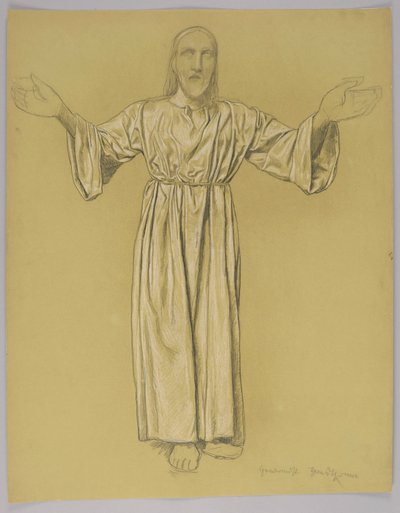 Krisztus kitárt karokkal alkotó: Hans Thoma