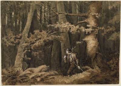 A vadász az erdőben alkotó: Hans Thoma