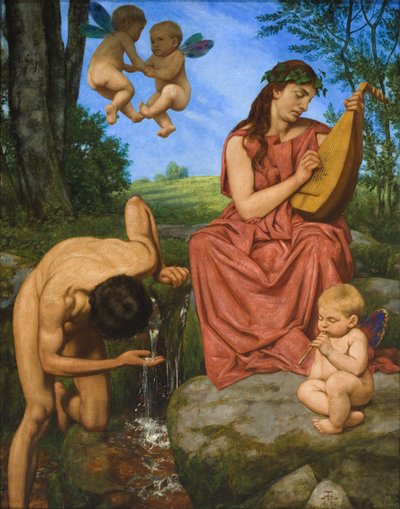 A forrás (The Spring) alkotó: Hans Thoma