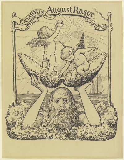 August Rasor ex librise alkotó: Hans Thoma