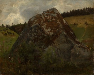 Sziklatömb egy réti völgyben alkotó: Hans Thoma