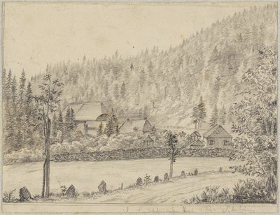 Kalapácsos kovácsműhely St. Blasien közelében alkotó: Hans Thoma
