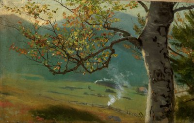 Őszi fa Wiesental előtt alkotó: Hans Thoma