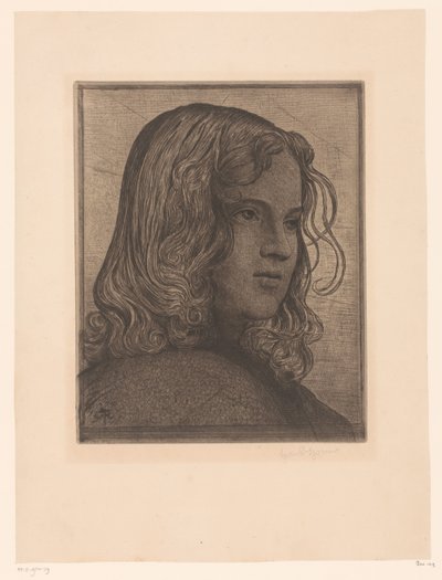 Egy lány feje alkotó: Hans Thoma