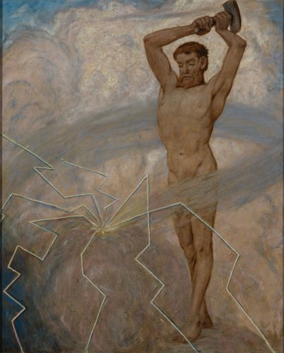 Juli (Thor, a mennydörgés istene) alkotó: Hans Thoma