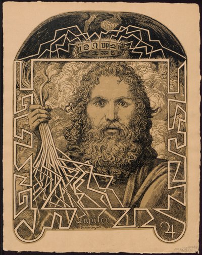 „Jupiter mint az év uralkodója”. Tervek az „Örök képes naptárhoz”, II. rész alkotó: Hans Thoma