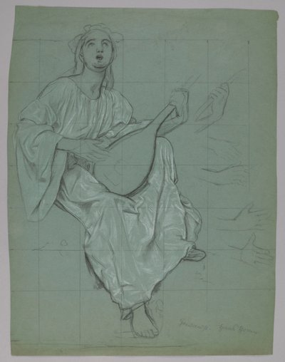 Lutnistka (előlap és hátlap) alkotó: Hans Thoma